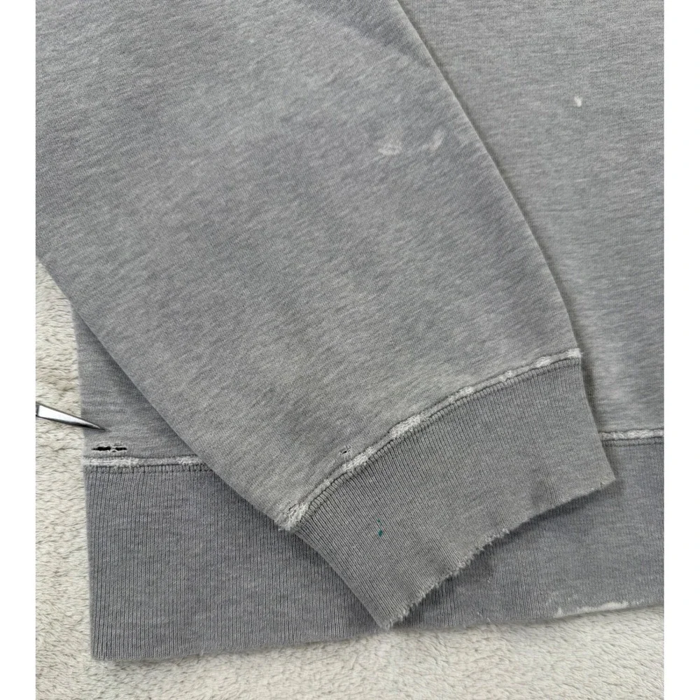 Vintage 90's Polo Ralph Lauren Gray Crewneck Sweatshirt XL Distressed Pony Logo